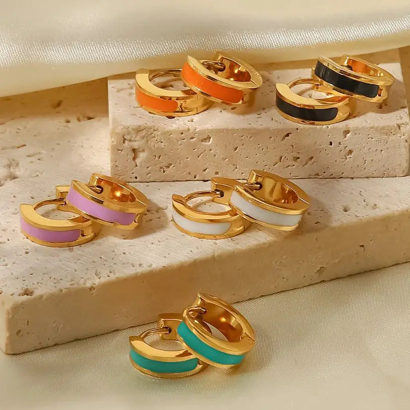 Colourful Enamel Earrings