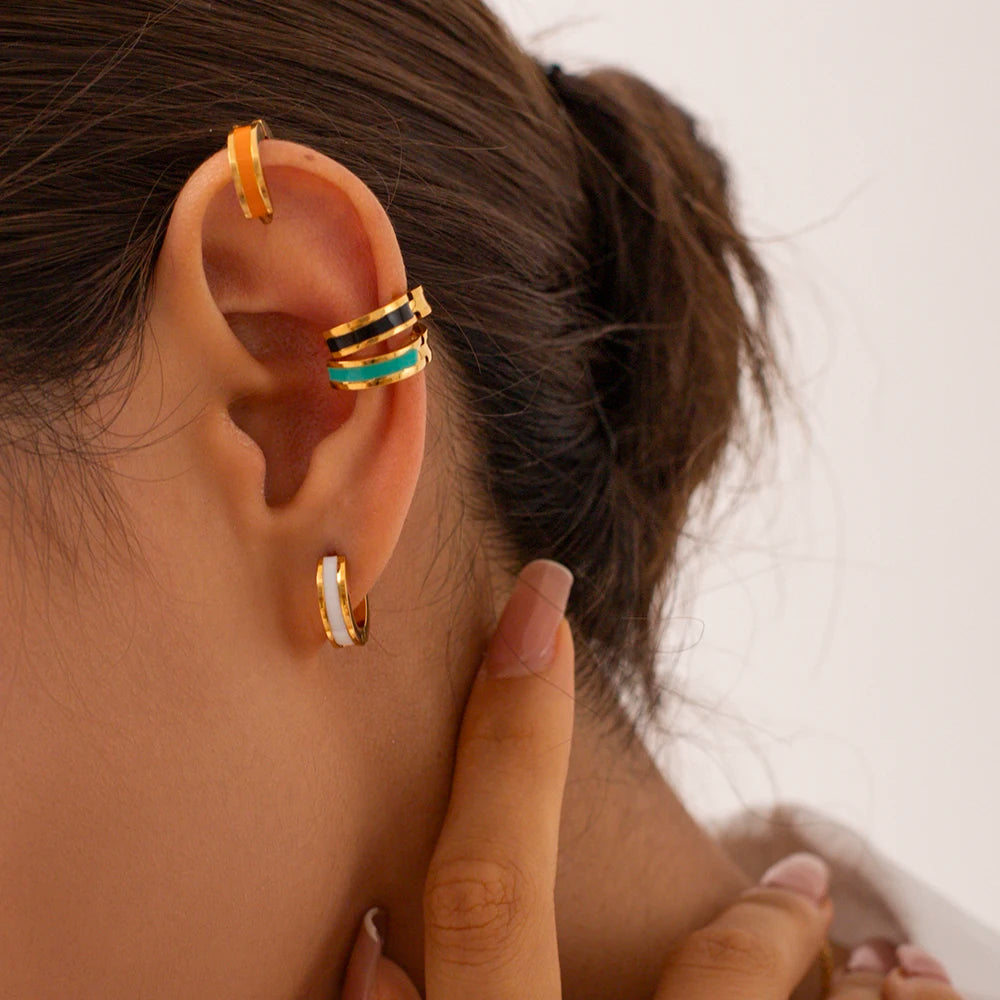 Colourful Enamel Earrings