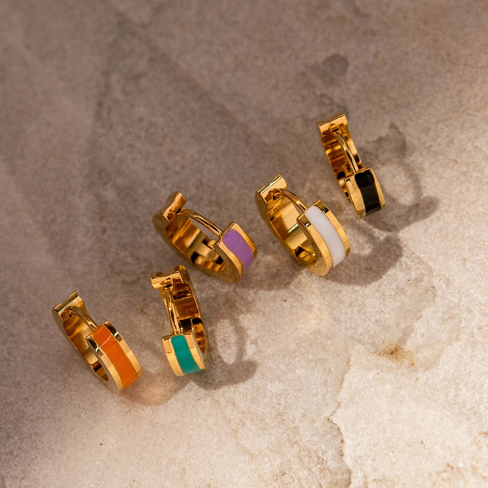 Colourful Enamel Earrings