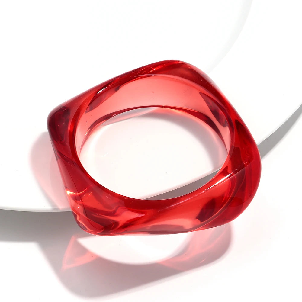 Big Colorful Geometric Irregular Bangles