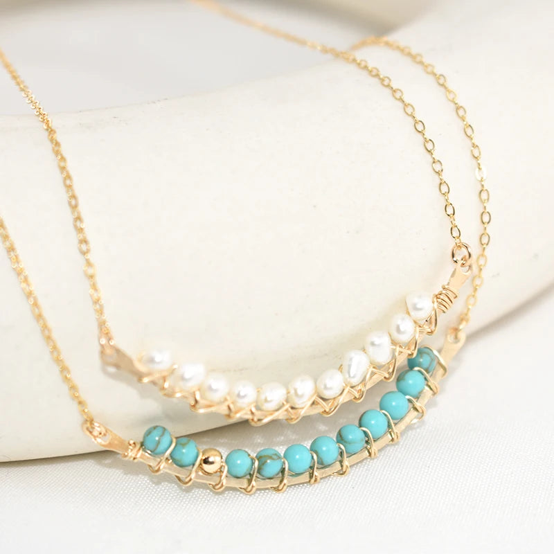 Dainty Gold Choker Charm Necklace Minimalism