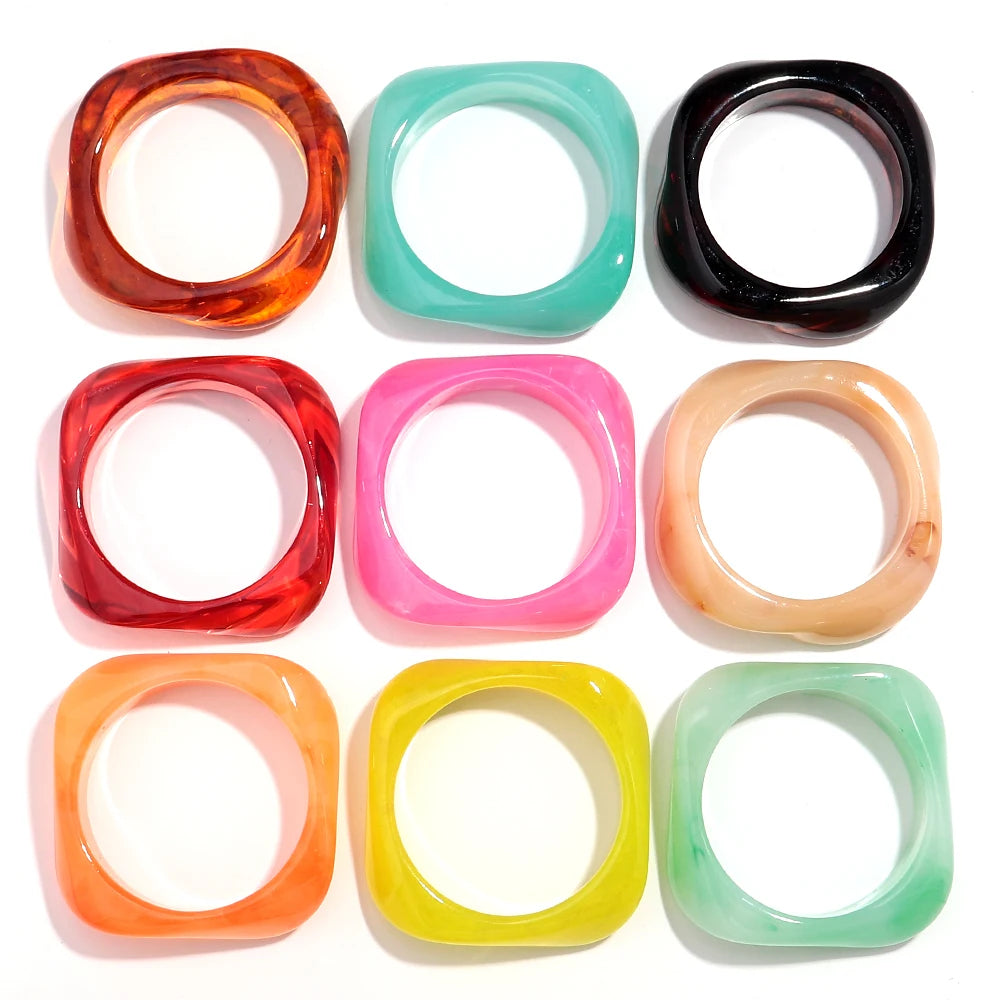 Big Colorful Geometric Irregular Bangles