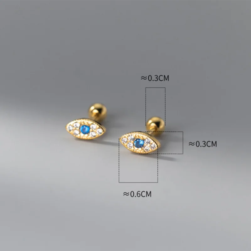 Stud Earrings Evil Eye