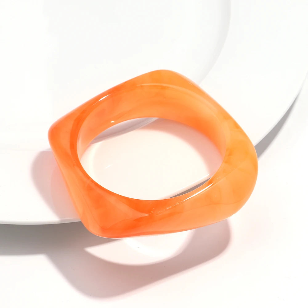 Big Colorful Geometric Irregular Bangles