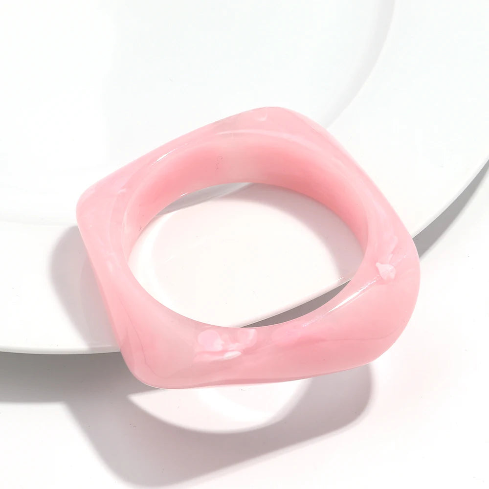 Big Colorful Geometric Irregular Bangles
