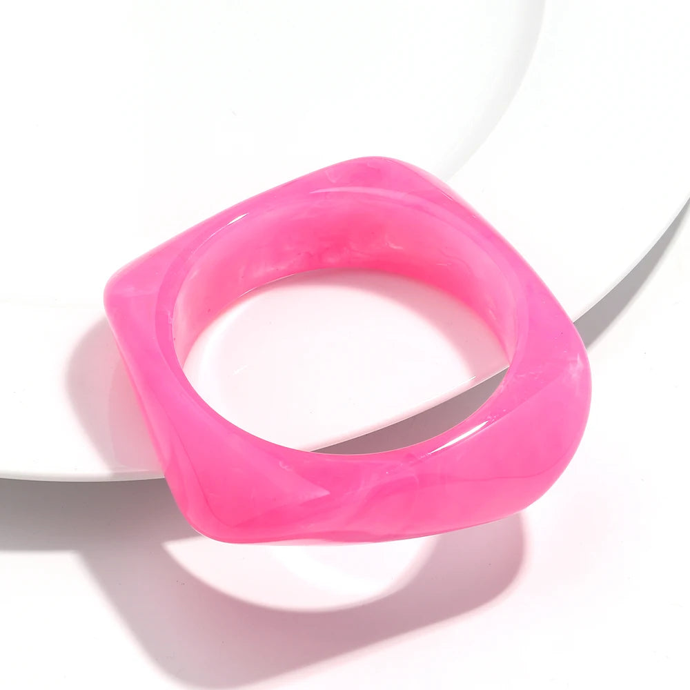 Big Colorful Geometric Irregular Bangles
