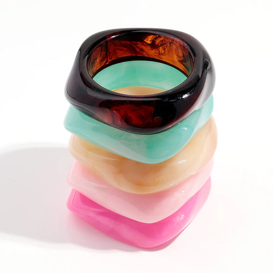 Big Colorful Geometric Irregular Bangles