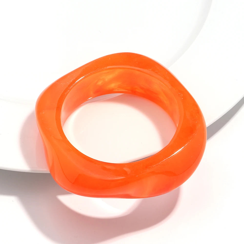 Big Colorful Geometric Irregular Bangles