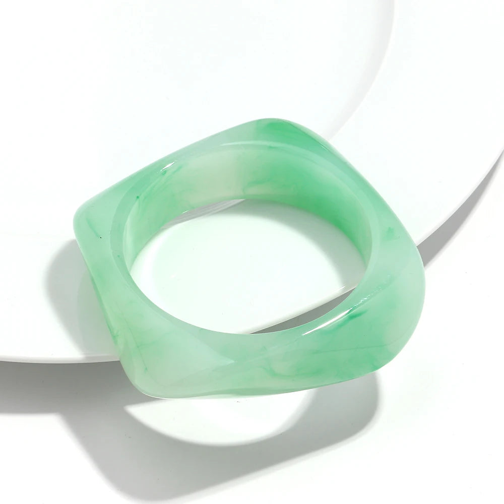 Big Colorful Geometric Irregular Bangles
